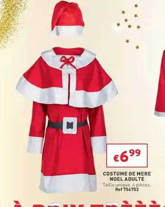 Trafic Costume de mère noël adulte offre