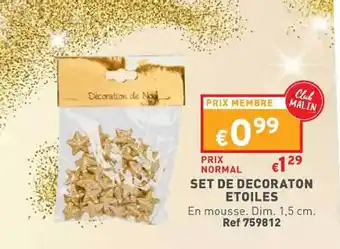 Trafic Set de décoration étoiles offre