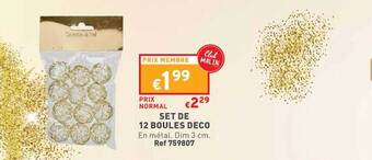 Trafic Set de 12 boules déco offre