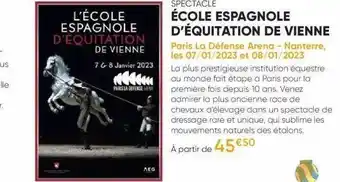 Spectacle école espagnole d'équitation de vienne