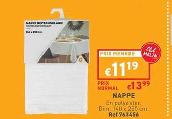 Trafic Nappe offre