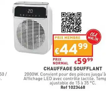 Trafic Chauffage soufflant offre