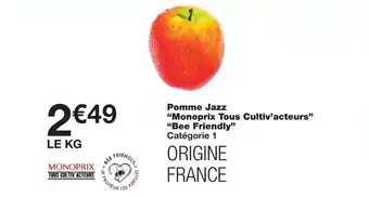 Monoprix Pomme Jazz offre