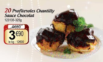 Gel 2000 20 profiteroles chantilly sauce chocolat offre