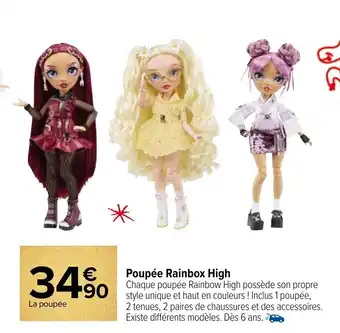 Carrefour Market Poupée rainbox high offre