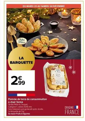 Carrefour Contact Pomme de terre de consommation à chair ferme offre
