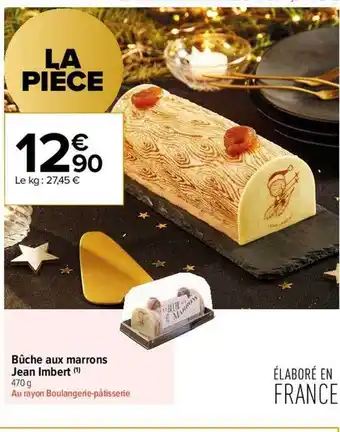 Bûche aux marrons jean imbert