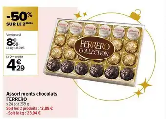 Carrefour Contact Assortiments chocolats ferrero offre
