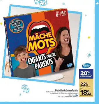 Carrefour Market Mache-Mots Enfants vs Parents offre
