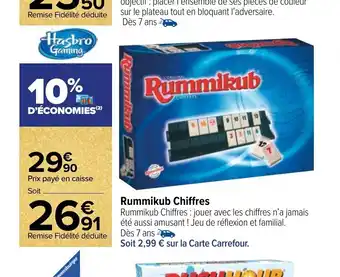 Carrefour Market Rummikub Chiffres offre