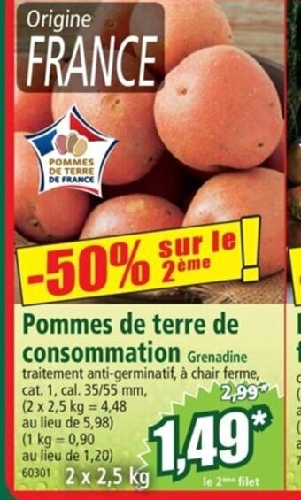 Norma Pommes de Terre de Consommation offre