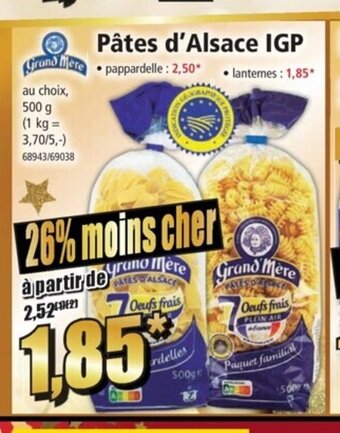 Norma Pates d'Alsace IGP offre