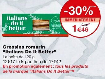 Monoprix Gressins romarin offre
