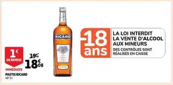 Auchan Pastis ricard offre