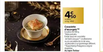 Cassolette d'escargots