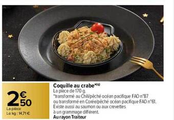 Coquille au crabe