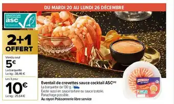 Eventail de crevettes sauce cocktail asc