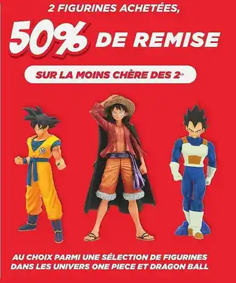 Figurines dans les univers one piece et dragon ball
