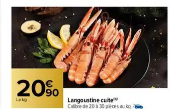 Langoustine cuite