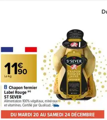 Carrefour Chapon fermier label rouge st sever offre