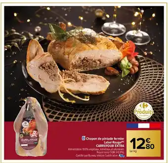 Carrefour Chapon de pintade fermier label rouge carrefour extra offre