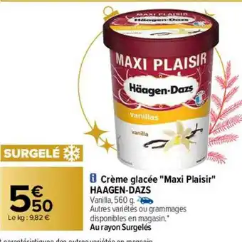 Carrefour Crème glacée offre