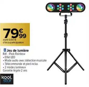 Carrefour Jeu de lumière kool star offre