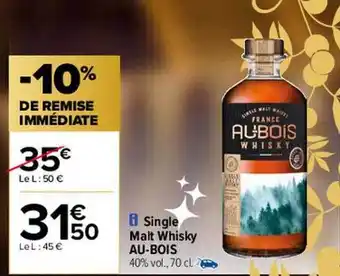 Carrefour Single malt whisky au-bois offre