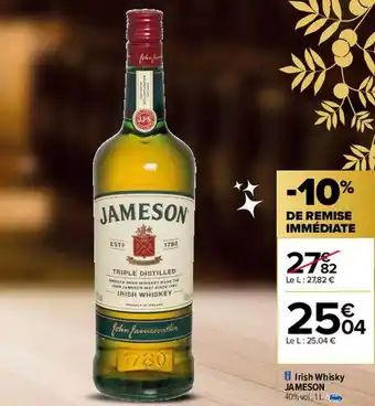 Carrefour Irish whisky jameson offre