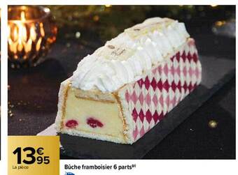 Carrefour Bûche framboisier 6 parts offre