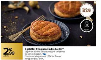 Carrefour 2 galettes frangipane individuelles offre
