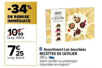 Carrefour Assortiment les bouchées recettes de l'atelier offre