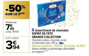 Carrefour Assortiment de chocolats esprit de fête grande collection offre