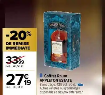 Carrefour Coffret rhum appleton estate offre