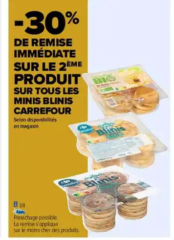 Les minis blinis carrefour