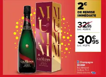 Carrefour Champagne mumm offre