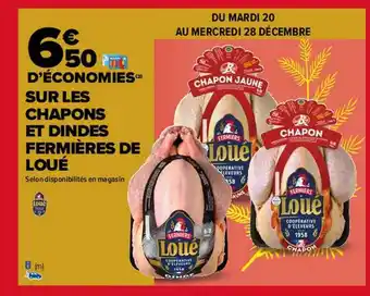 Carrefour Les chapons et dindes fermières de loué offre