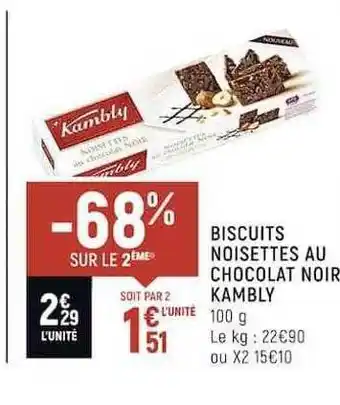 Casino Shop Biscuits noisettes au chocolat noir kambly offre
