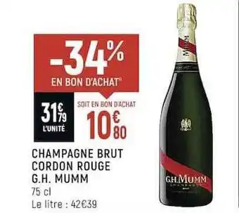Champagne brut cordon rouge g.h. mumm