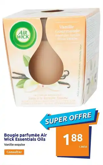 Action Bougie parfumée air wick essentials oils offre