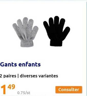 Action Gants enfants offre