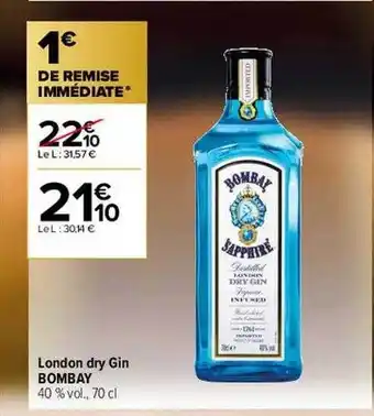 London dry gin bombay