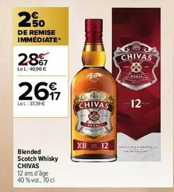 Carrefour Contact Blended scotch whisky chivas offre