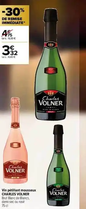 Carrefour Contact Vin pétillant mousseux charles volner offre