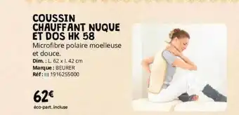 Distri Club Médical Coussin chauffant nuqe et dos hk 58 offre