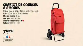 Distri Club Médical Chariot de courses à 6 roues herdegen offre