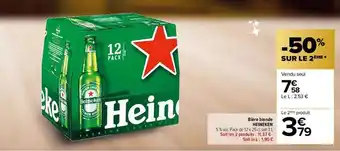 Carrefour Contact Bière blonde heineken offre