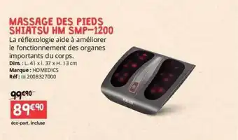Distri Club Médical Massage des pieds shiatsu hm smp-1200 homedics offre