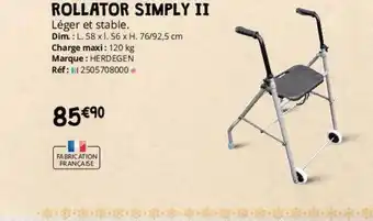 Distri Club Médical Rollator simply ii herdegen offre