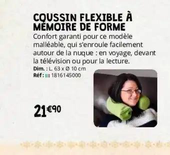 Distri Club Médical Coussin flexible à mémoire de forme offre